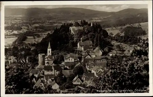 Ak Lindenfels im Odenwald, Ortsansicht, Kirche