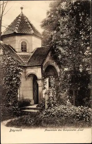 Ak Bayreuth in Oberfranken, Mausoleum des Komponisten Liszt