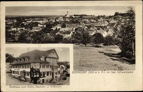 Ak Bonndorf im Schwarzwald, Gasthaus zum Kranz, Panorma