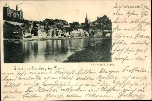 Ak Saarburg an der Saar Bezirk Trier, Teilansicht