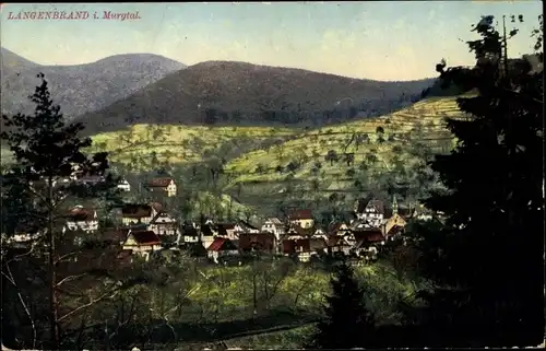 Ak Langenbrand im Murgtal Forbach im Schwarzwald Baden, Panorama