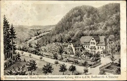 Ak Günterstal Freiburg im Breisgau, Hotel-Pension-Restaurant zur Kyburg