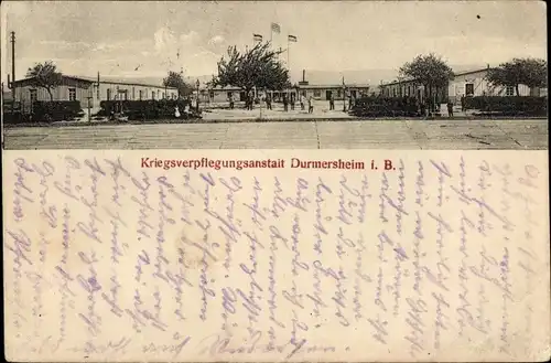 Ak Durmersheim in Baden, Kriegsverpflegungsanstalt