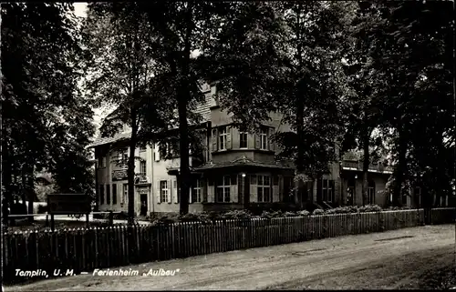 Ak Templin Uckermark, Ferienheim Aufbau