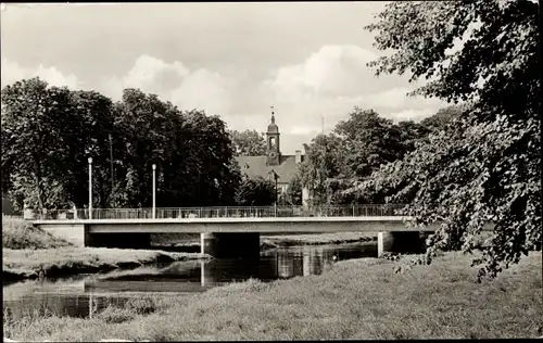 Ak Elsterwerda, Elsterbrücke, Schloss