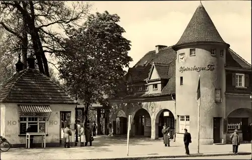 Ak Neuruppin in Brandenburg, Rheinsberger Tor, Schnellimbiss