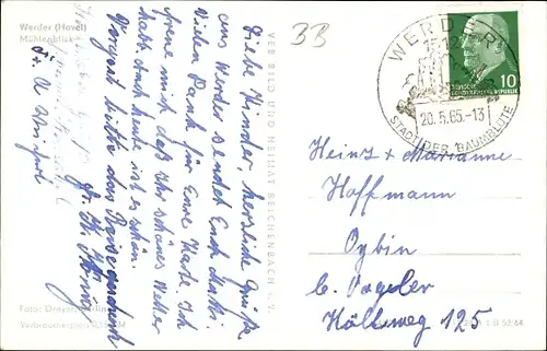 Ak Werder an der Havel, Windmühle