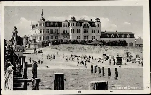 Ak Ostseebad Zinnowitz auf Usedom, Strand