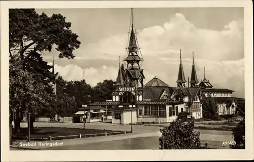 Ak Ostseebad Heringsdorf auf Usedom, Seebrücke