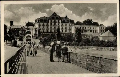 Ak Ostseebad Heringsdorf auf Usedom, Seebrücke