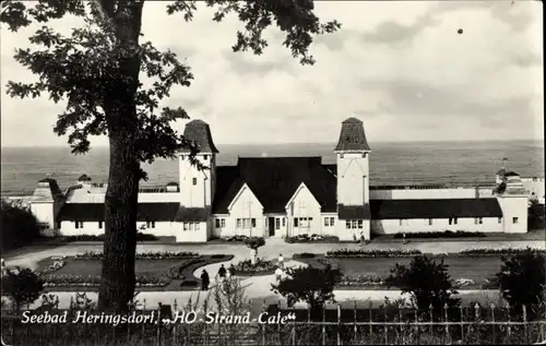 Ak Ostseebad Heringsdorf auf Usedom, HO Strand Cafe