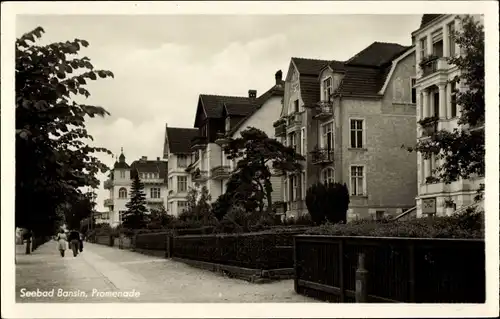 Ak Ostseebad Bansin Heringsdorf auf Usedom, Promenade