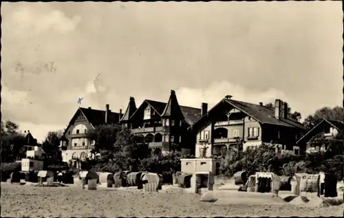 Ak Ostseebad Bansin Heringsdorf auf Usedom, Strand, FDGB Erholungsheime