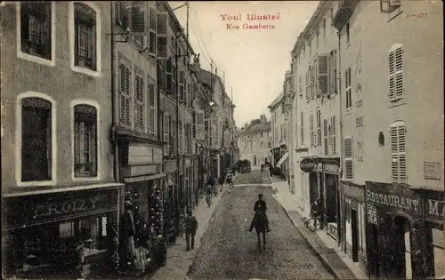 Ak Toul Meurthe et Moselle, Rue Gambetta