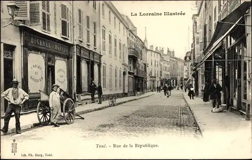 Ak Toul Meurthe et Moselle, Rue de la République