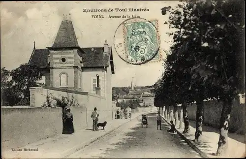 Ak Foug Meurthe et Moselle, Avenue de la Gare