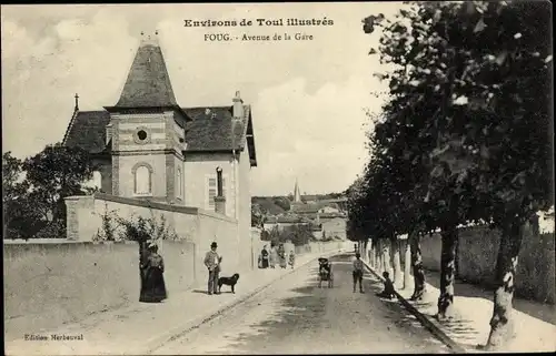 Ak Foug Meurthe et Moselle, Avenue de la Gare