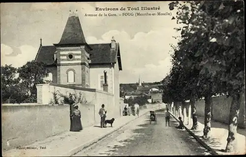 Ak Foug Meurthe et Moselle, Avenue de la Gare
