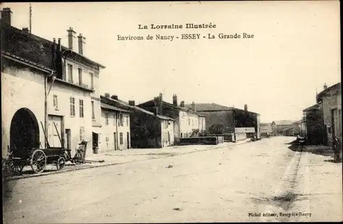 Ak Essey les Nancy Meurthe et Moselle, Grande Rue