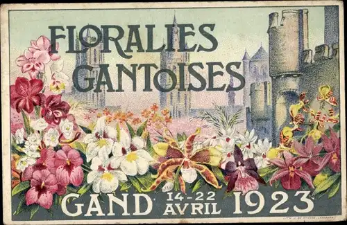 Postkarte Großraum Gent Ostflandern, Floraliers Gantoises 1923