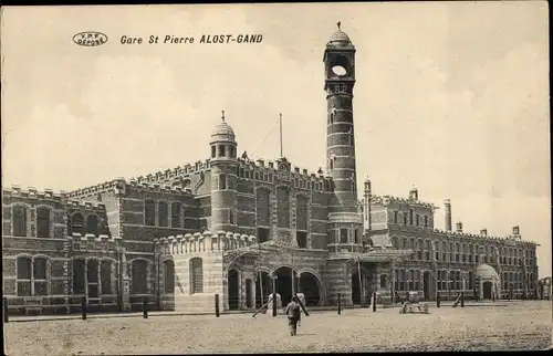 Ak Aalst Aalst Ostflandern, Bahnhof Saint-Pierre