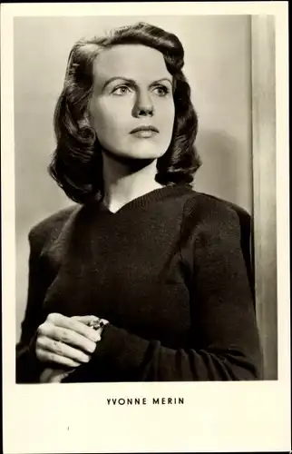 Ak Schauspielerin Yvonne Merin, Portrait