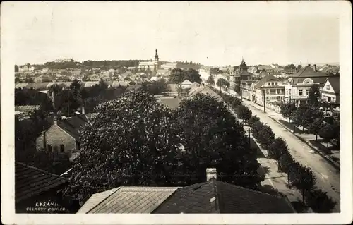 Foto Ak Lysá nad Labem Lissa an der Elbe Mittelböhmen, Celkovy pohled, Gesamtansicht der Ortschaft