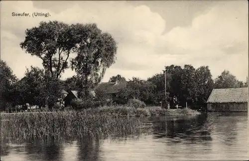 Ak Utting am Ammersee Oberbayern, Seeufer