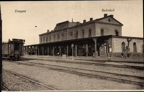 Ak Focșani Facsani Fokschan Rumänien, Bahnhof