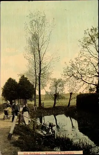 Ak Warnsveld Gelderland Niederlande, het Kerkpad