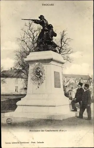 Ak Thouars Deux Sèvres, Monument des Combattants 1870-1871