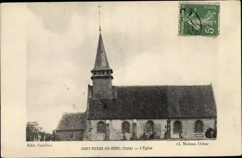 Ak Saint Pierre du Ménil Eure, L´Église