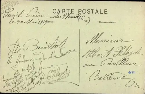 Ak Saint Pierre du Ménil Eure, L´Église