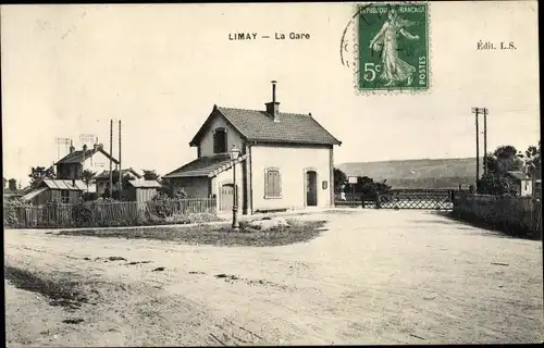 Ak Limay Yvelines, La Gare