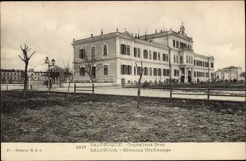 Ak Thessaloniki Griechenland, griechisches Waisenhaus