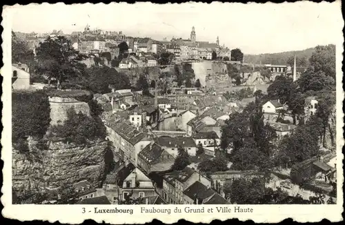 Ak Luxembourg Luxemburg, Faubourg du Grund, Oberstadt