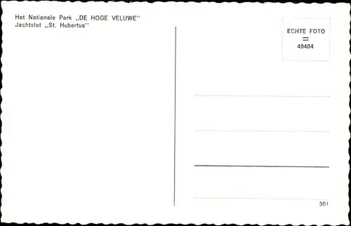 Ak Hoge Veluwe Gelderland Niederlande, Jachtslot St. Hubertus, Nationale Park