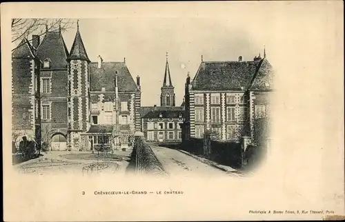 Ak Crèvecoeur le Grand Oise, Schloss