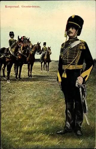 Ak Niederländische Soldaten in Uniformen, Kavallerie
