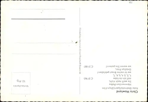 Ak Sänger Chris Howland, Hämmerchen Polka, Portrait