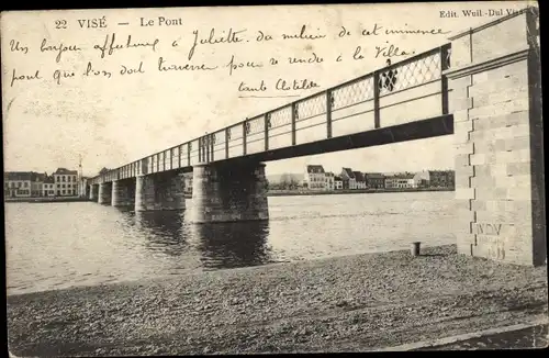 Ak Visé Wallonie Lüttich, Le Pont