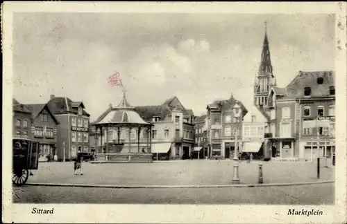 Ak Sittard Limburg Niederlande, Marktplatz