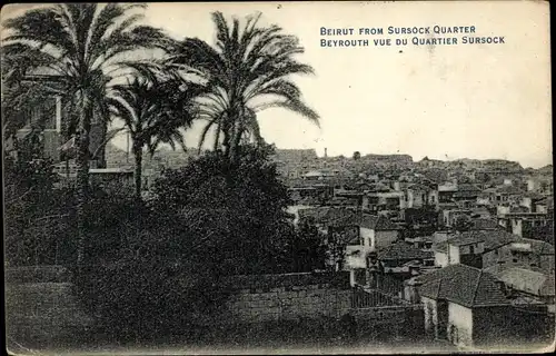 Ak Beirut Beirut Libanon, Blick auf den Bezirk Sursock