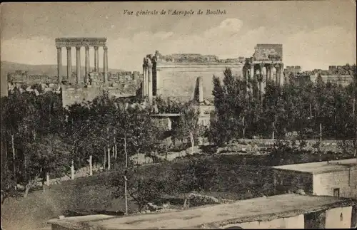 Ak Baalbek Libanon, Gesamtansicht der Akropolis
