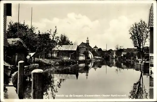 Ak Giessendam Südholland, Gezicht op de Giessen, Neder Hardinxveld