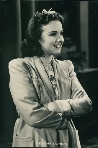 Ak Schauspielerin Deanna Durbin, Portrait