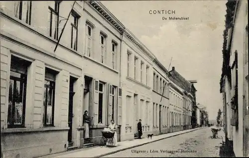 Ak Contich Kontich Flandern Antwerpen, De Molenstraat