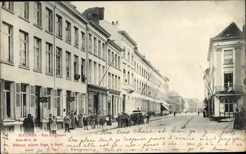 Ak Mechelen Mechelen Mechelen Flandern Antwerpen, Rue d'Egmont