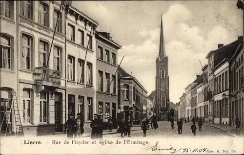 Ak Lier Lierre Flandre Anvers, Rue de Heyder, Eremitage