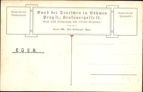 Künstler Ak Cheb Eger Region Karlsbad, Teilansicht der Stadt